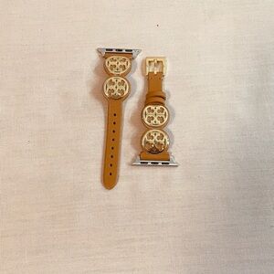 Gold and Tan Apple Watch Band